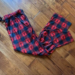 King’s Camo | Buffalo plaid deer pajama pants | Sz L